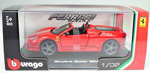 �y���������z�͌^�ԁ@�X�|�[�c�J�[�@�t�F���[���X�N�[�f���A�X�p�C�_�[�X�P�[��ferrari scuderia spyder 16m red 1 3 scale 2 bburago