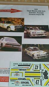 yz͌^ԁ@X|[cJ[@fJ[Iy}^[pjbcB[O[Xdecals 124 ref 849 opel manta rallye panizzi rally grasse alpin 1989