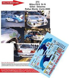 【送料無料】模型車　スポーツカー　デカールランサーエボラリーモンテカルロdecals 124 ref 0273 mitsubishi lancer evo vi gillet rally monte carlo wrc 2000