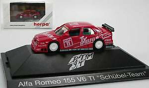 �y���������z�͌^�ԁ@�X�|�[�c�J�[�@�A���t�@�����I�`�[���e���r�~�[��herpa alfa romeo 155 v6 ti schbel team tv mir nr 11 dtm1994 pc 036108 ovp 187