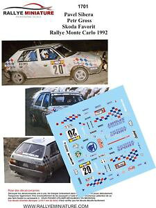 yz͌^ԁ@X|[cJ[@fJ[VR_[eJ[decals 124 ref 1701 skoda favorit sibera rally monte carlo 1992 rally wrc