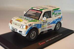 yz͌^ԁ@X|[cJ[@pWF_J[[saico 132 mitsubishi pajero dakar 2002 in plexiglasbox 2611