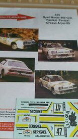 【送料無料】模型車　スポーツカー　デカールオペルマンタラリーパニッツィラリーグラースdecals 118 ref 849 opel manta rallye panizzi rally grasse alpin 1989