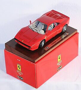 yz͌^ԁ@X|[cJ[@tF[v[e[V{[hbburago 3527, 118, ferrari gto 1984, red, on presentation board ab1010d