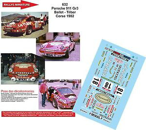 yz͌^ԁ@X|[cJ[@fB[L118632 porsche911oGde1982wrcdecals 118 ref 632 porsche 911 ballet tour de corse 1982 rally rally wrc