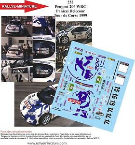 �y���������z�͌^�ԁ@�X�|�[�c�J�[�@�f�B�[�L����1180232 peugeot206wrc delecourde1999decals 118 ref 0232 peugeot 206 wrc delecour tour de corse 1999 rally rally