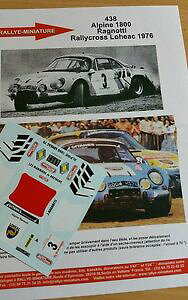 �y���������z�͌^�ԁ@�X�|�[�c�J�[�@�f�J�[���A���p�C�����m�[decals 112 ref 438 alpine renault a110 ragnotti rallycross 1976