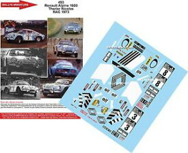 【送料無料】模型車　スポーツカー　デカールアルパインルノーラリーラリーdecals 118 ref 493 alpine renault a110 therier rac rally 1973 rally wrc