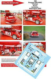 【送料無料】模型車　スポーツカー　デカールプジョーバーンズラリーラリードイツdecals 118 ref 590 peugeot 206 wrc burns rallye rally germany 2003