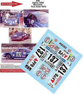 yz͌^ԁ@X|[cJ[@fJ[ApCm[cA[[htXdecals 116 ref 640 alpine renault a110 bosselut tour auto rallye de france 1975