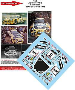 yz͌^ԁ@X|[cJ[@fJ[ApCm[c[hRX[decals 112 ref 653 alpine renault a110 larrousse tour de corse 1975 rally