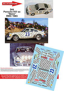 �y���������z�͌^�ԁ@�X�|�[�c�J�[�@�f�J�[���|���V�F�{�X�����e�J���������[�����[decals 118 ref 544 porsche 911 boss barth rallye monte carlo 1983 rally wrc