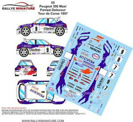 【送料無料】模型車　スポーツカー　デカールプジョーマキシツールドコルスラリーラリーdecals 118 ref 55 peugeot 306 maxi panizzi tour de corse 1997 rally rally wrc