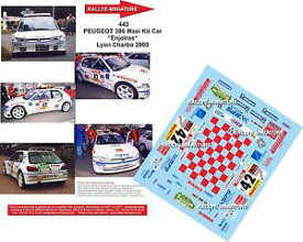 【送料無料】模型車　スポーツカー　デカールプジョーマキシラリーリヨンdecals 118 ref 443 peugeot 306 maxi rally lyon charbonnieres enjolras 2000