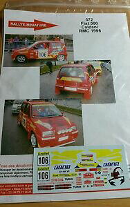 yz͌^ԁ@X|[cJ[@fJ[tBAbgAogeJdecals 118 ref 572 fiat cinquecento abarth caldani ralye monte carlo 1996