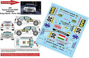yz͌^ԁ@X|[cJ[@fJ[g^J[[eJ[decals 118 ref 229 toyota corolla wrc tabaton rally monte carlo 1999 rally