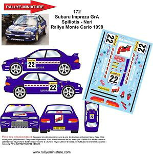yz͌^ԁ@X|[cJ[@fB[L118172 subaru impreza wrx spiliotisrallyeecarlo 1998decals 118 ref 172 subaru impreza wrx spiliotis rallye monte c