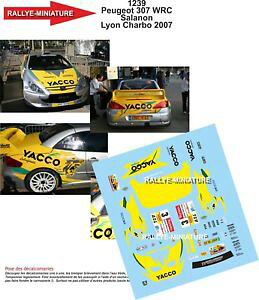 �y���������z�͌^�ԁ@�X�|�[�c�J�[�@�f�J�[���v�W���[�����[������decals 118 ref 1239 peugeot 307 wrc rallye lyon salanon charbonnires 2007