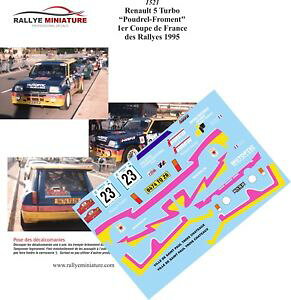 yz͌^ԁ@X|[cJ[@fJ[m[^[{N[yhtX[decals 118 ref 1521 renault 5 turbo poudrel coupe de france rallye 1995