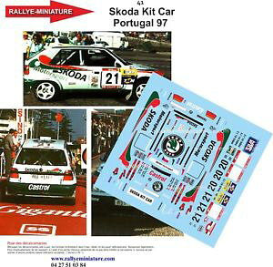 yz͌^ԁ@X|[cJ[@fJ[R_LbgJ[VxA[|gKdecals 118 ref 41 skoda felicia kit car siberia wrc rallye portugal 1997