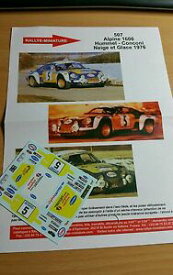 【送料無料】模型車　スポーツカー　ディーキャル116507renault a110 rallye1976decals 116 ref 507 alpine renault a110 rallye hummel snow and ice 1976 rally