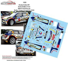 【送料無料】模型車　スポーツカー　1181639 skoda fabia r5 mauffreyvosgesディーキャル2018decals 118 ref 1639 skoda fabia r5 mauffrey rally vosges grand is 2018 rall