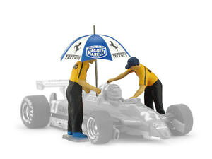 【送料無料】模型車 スポーツカー ピットストップセットモデルset umbrella pit stop 2 meccanici ombrellino 143 model brumm