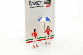 【送料無料】模型車　スポーツカー　チームセットset giacobazzi girls lambrusco team with umbrella 143 brumm