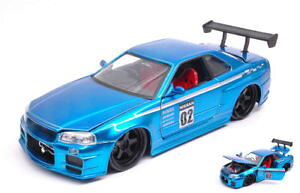 �y���������z�͌^�ԁ@�X�|�[�c�J�[�@jdm�`���[�i�[124���f��gtrr34200202nissan skyline gtr r34 2002 02 metallic blue jdm tuner 124 model