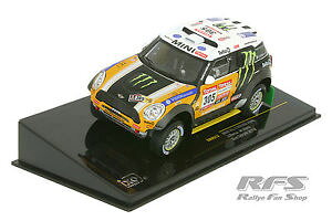 yz͌^ԁ@X|[cJ[@~j[VO`[X^[GiW[_J[[lbg[Nmini all 4 racing team monster energy rally dakar 2012 143 ixo ram 573