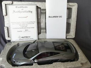 yz͌^ԁ@X|[cJ[@}N[Vo[O[VOl`[V[Ymclaren 12c silver grey 118 autoartlimited edition no 0694 signature series