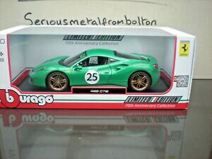 �y���������z�͌^�ԁ@�X�|�[�c�J�[�@�j���[listingbburago�t�F���[��488 gtb20167025 118 listingbburago ferrari 488 gtb 2016 70th anniversary green 25 118