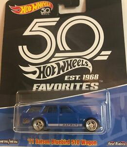 �y���������z�͌^�ԁ@�X�|�[�c�J�[�@hotwheels 50th favorites 71datsun bluebird510wagon alloys rubber tyreshotwheels 50th favorites 71 datsun bluebird 510 wag
