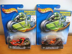 yz͌^ԁ@X|[cJ[@zbgzC[TCNTC{[OI[v~ghot wheels thunder cycles hw cyborg cybertooth amp; mohawk both mint in opened bp