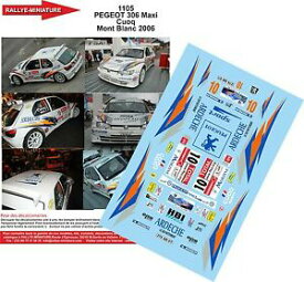 【送料無料】模型車　スポーツカー　デカールプジョーラリーマウントホワイトラリーdecals 124 ref 1105 peugeot 306 cuoq rally mount white 2006 rally