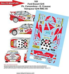 yz͌^ԁ@X|[cJ[@fJ[tH[hRX[XGXR[g[}EgJdecals 124 ref 169 ford escort cosworth camandona rally mounted carlo 1995