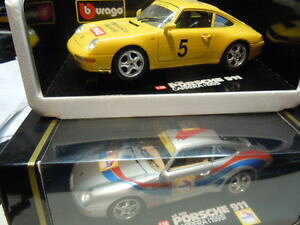 �y���������z�͌^�ԁ@�X�|�[�c�J�[�@2 bburago 118 ovp�|���V�F911993�J���[�y���f��2 rare porsche 911 993 carrera coupe promotional models from bburago 118 ovp