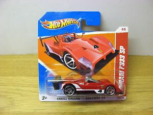 �y���������z�͌^�ԁ@�X�|�[�c�J�[�@�z�b�g�z�C�[���t�F���[�����V���[�g�J�[�h���X�������[�T�[���[�X�E�F�Chot wheels 2010 ferrari f333 sp 46 short card red 4 thrill racers raceway 11