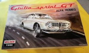 �y���������z�͌^�ԁ@�X�|�[�c�J�[�@�L�b�g�A���t�@�W�����A�X�v�����g123 togi kit assembled alfa giulia sprint gt fast 1965 street red boxed