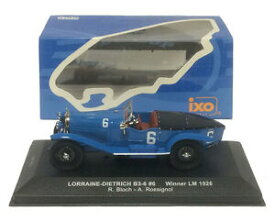 【送料無料】模型車　スポーツカー　ネットワーク＃ルマンスケールixo lm1926 lorrainedietrich b 36 6 le mans winner 1926 143 scale