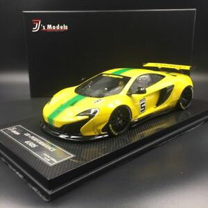 yz͌^ԁ@X|[cJ[@}N[|hCG[O[XgCvfOAe}mclaren 650s lb works 5 yellow with green stripes js models 118 gt spirit