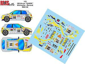yz͌^ԁ@X|[cJ[@fJ[vW[}LVLbg}Eg[eJdecals 143 ref 0175 peugeot 106 maxi kit car michoulier rally mounted carlo