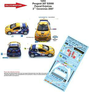 【送料無料】模型車 スポーツカー デカールプジョーパスカルdecals 143 ref 1243 peugeot 207 s2000 pascal enjolras cevennes 2007