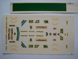【送料無料】模型車 スポーツカー デカールデカールカーウィリアムズジョーンズレガッツォーニdecals f1 decal 143 car williams fw07 f1 1979 jonesregazzoni fds automodelli