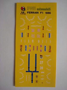 yz͌^ԁ@X|[cJ[@fJ[tF[fJ[f1 decal 143 car ferrari f1 86 gp brasile 1986 decals