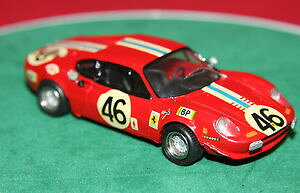 yz͌^ԁ@X|[cJ[@tF[fBm}fJ[hand built nestor 143 46 ferrari dino 246 gt nart le mans 1972 resin model car