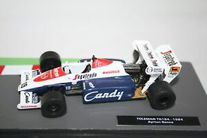 yz͌^ԁ@X|[cJ[@XP[tH[~J[RNVfACgZi143 scale formula one car collection toleman tg 184 f1 model ayrton senna 1984