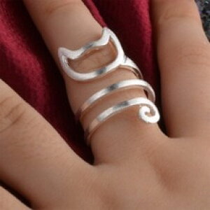 yzL@Lbg@O@janedream}bglRbvjanedream matte kitten cat wrap ring animal finger women