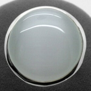 �y���������z�L�@�L���b�g�@�����O�@�X�^�[�����O�V���o�[huge smooth 24mm white cat eye stone 925 sterling silver