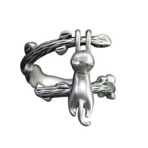 yzL@Lbg@O@lRxcreative kitten climbing tree branch rings for women cute